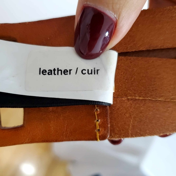 NWOT-Vintage 90's Woven Braided Leather Belt Preppy Brown - Picture 9 of 11